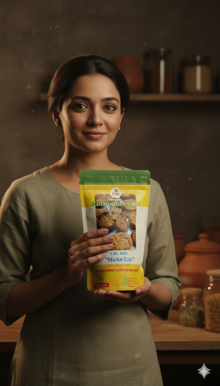500 GRAM MAKE-EAT KOTHIMBIR VADI FLOUR PREMIX
