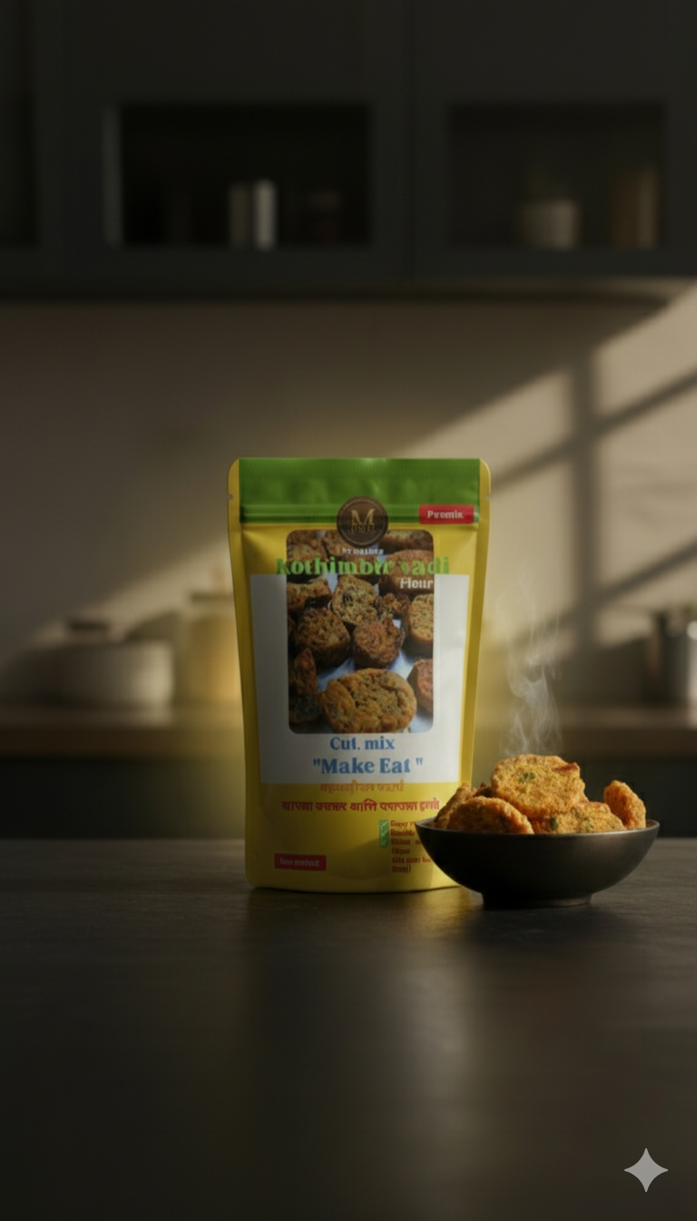 500 GRAM MAKE-EAT KOTHIMBIR VADI FLOUR PREMIX