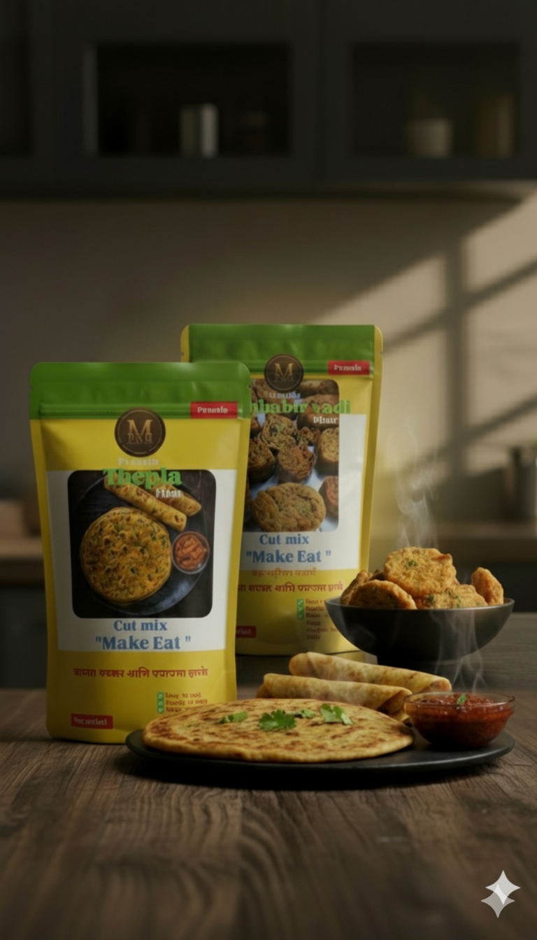 500 GRAM MAKE-EAT KOTHIMBIR VADI FLOUR PREMIX